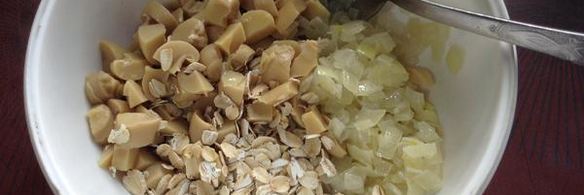 сельдь с беконом и грибами