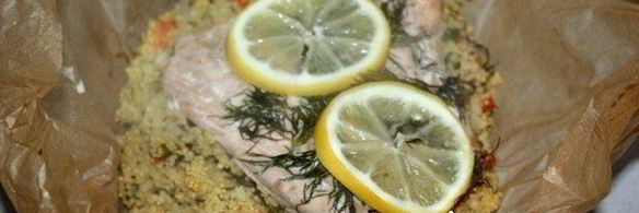семга на подушке из кус-куса