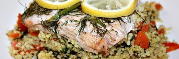 семга на подушке из кус-куса