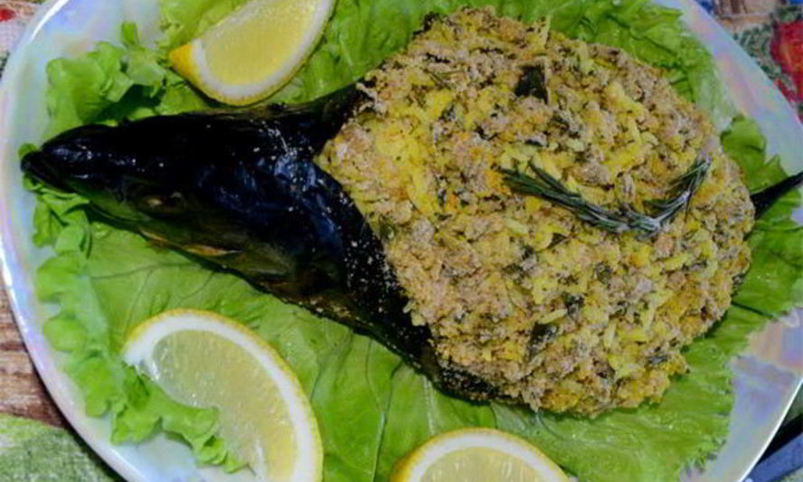 Рецепт скумбрии фаршированной рисом