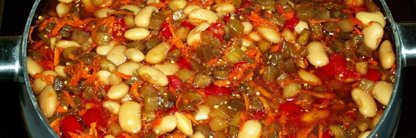 Скумбрия с фасолью