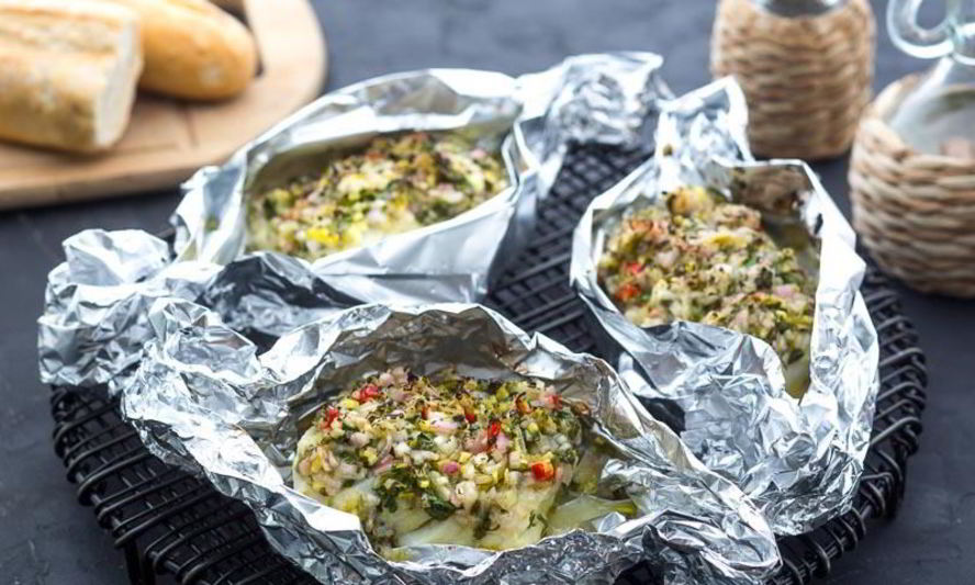 Рецепт трески на гриле с кинзой и лаймом