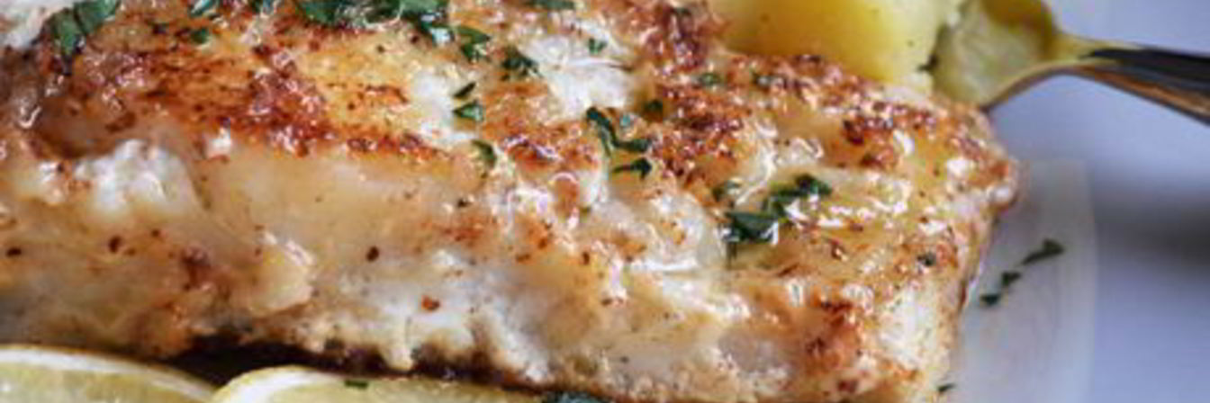 Треска в масляно-лимонном соусе