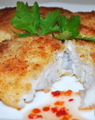 Жареное филе трески