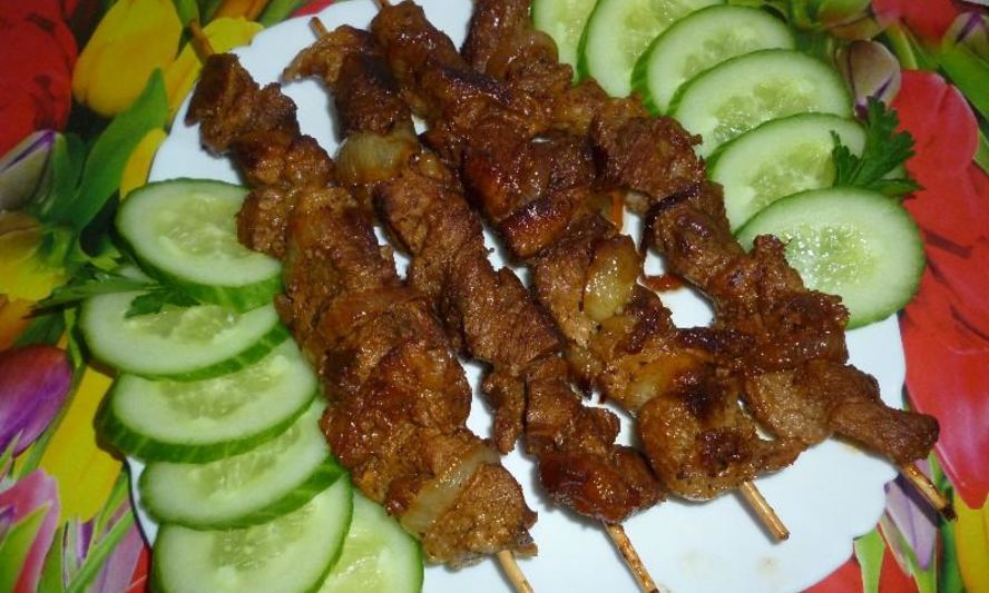 Рецепт быстрого шашлычка на сковороде