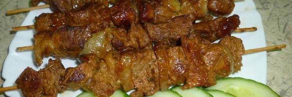 быстрый шашлычок на сковороде