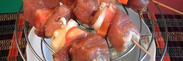 домашний шашлык в микроволновке