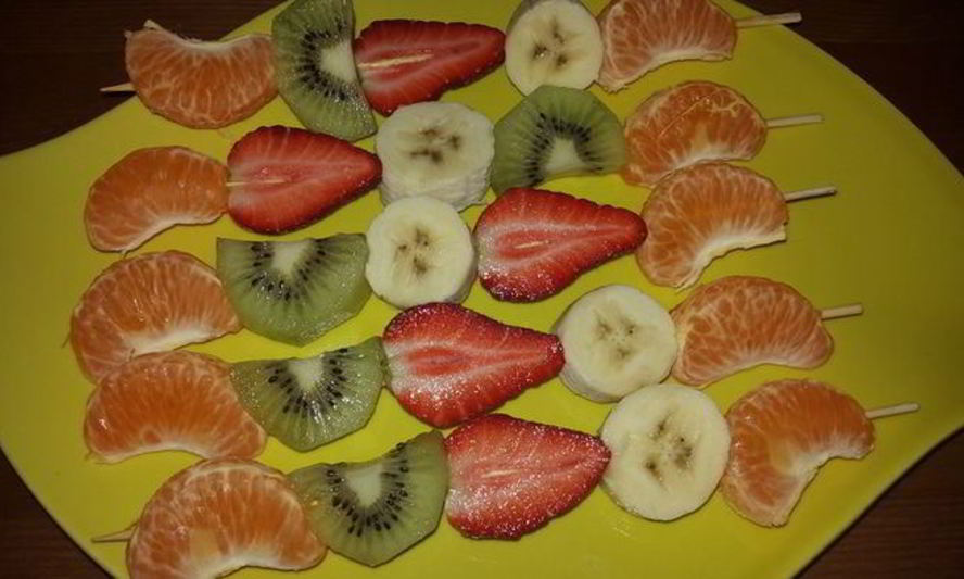 Рецепт фруктовых шашлычков