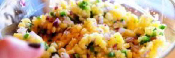 куриные шашлычки с ананасовой сальсой