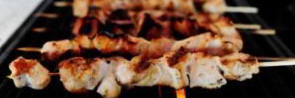 куриные шашлычки с ананасовой сальсой