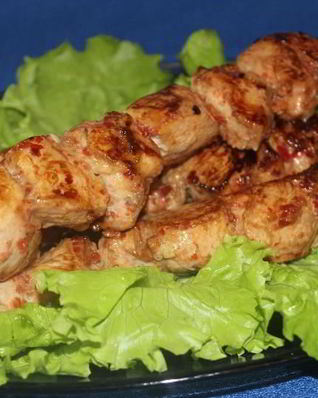 Курица на шпажках в духовке шашлык