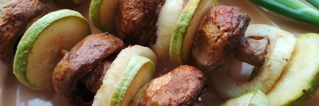 Шашлычки из грибов в духовке