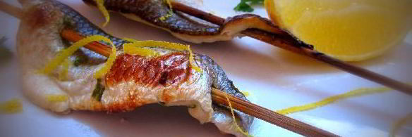 шашлычки из рыбы с медом и розмарином