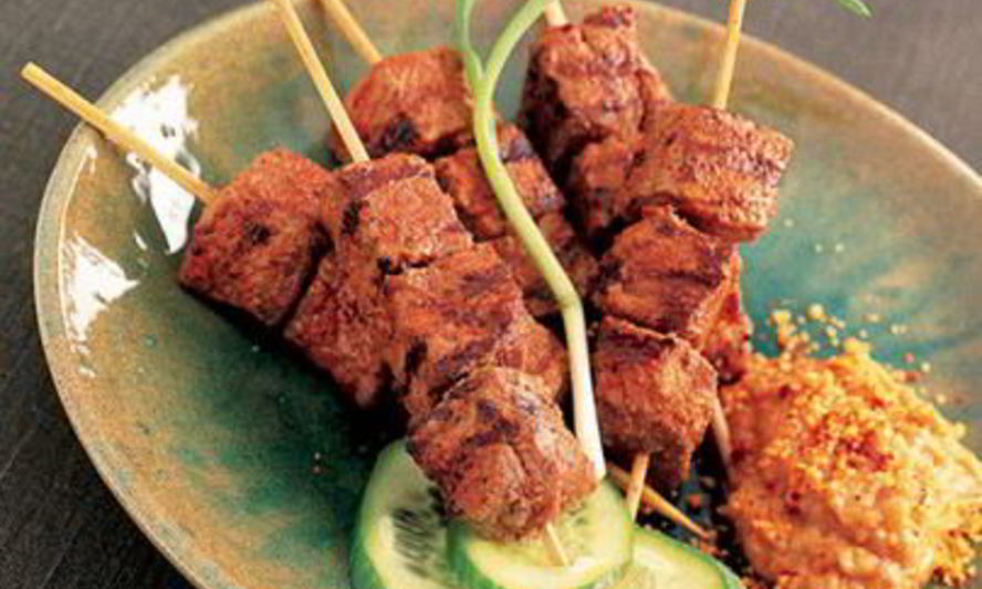 Рецепт шашлычков в соусе сате