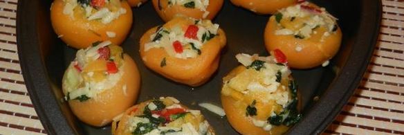 шашлычок с запечеными фаршированными репками