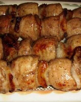 Шашлык из бараньих яиц