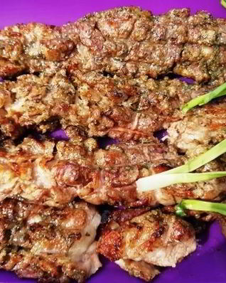 Шашлык из бекона мраморной говядины