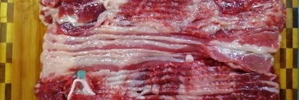 шашлык из бекона мраморной говядины