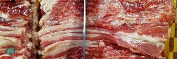 шашлык из бекона мраморной говядины