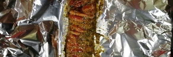 шашлык из бекона мраморной говядины