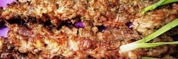 шашлык из бекона мраморной говядины