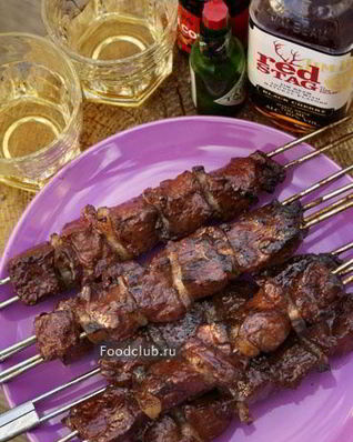 Шашлык из говяжьей печени
