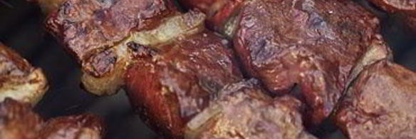 шашлык из говяжьей печени