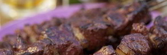 шашлык из говяжьей печени