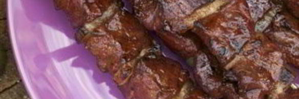 шашлык из говяжьей печени