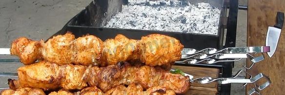 шашлык из индейки с салом