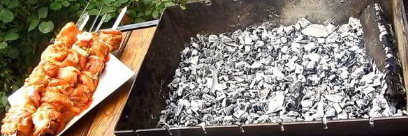 шашлык из индейки с салом