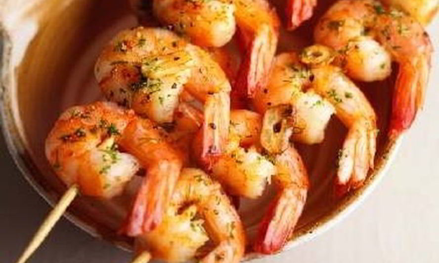 Рецепт шашлыка из креветок в остром маринаде