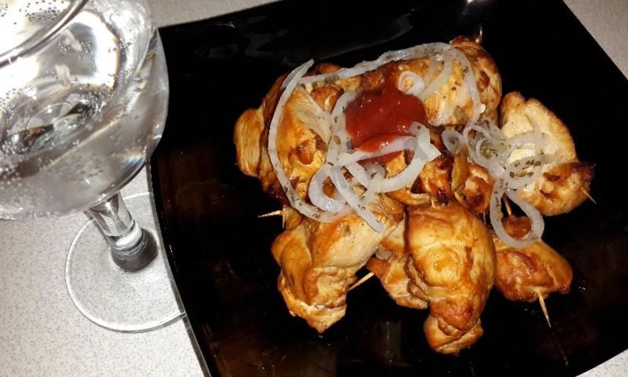 Рецепт шашлыка из куриной грудки в духовке