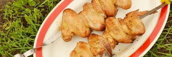 шашлык из куриных крылышек
