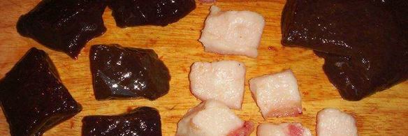 шашлык из печени с салом