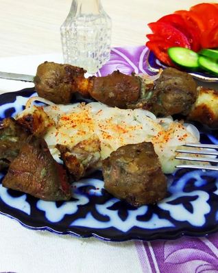 Шашлык из печени