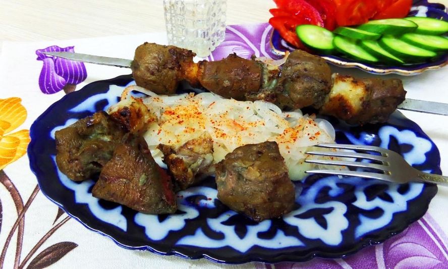 Рецепт шашлыка из печени
