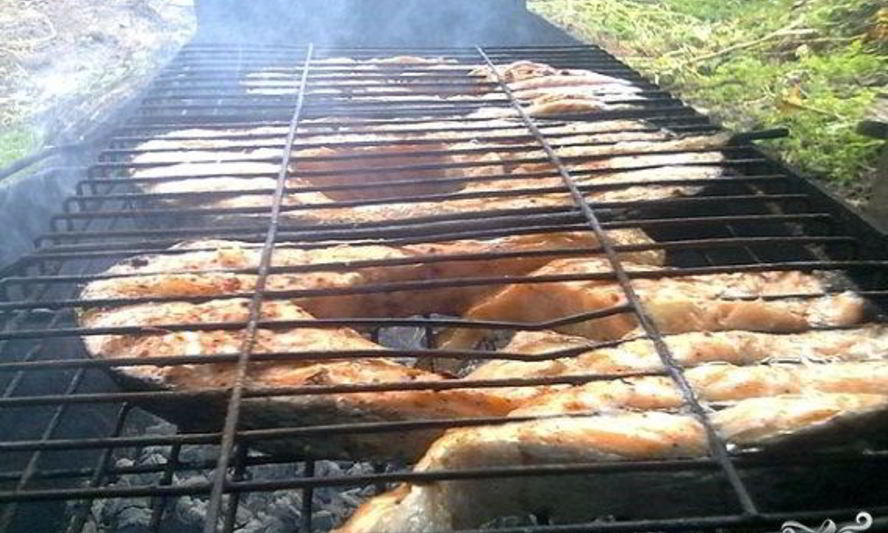 Рецепт шашлыка из рыбы на костре