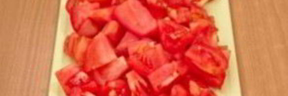 шашлык из свинины, маринованый в помидорах