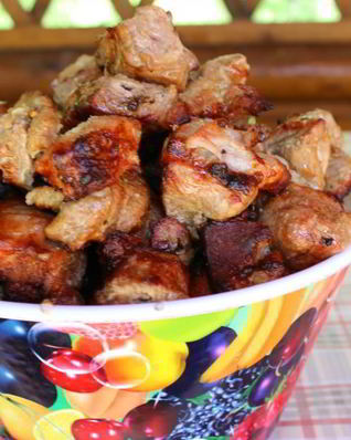 Шашлык из свинины на минеральной воде