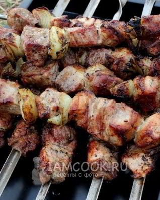 Шашлык из свинины с луком в армянском маринаде
