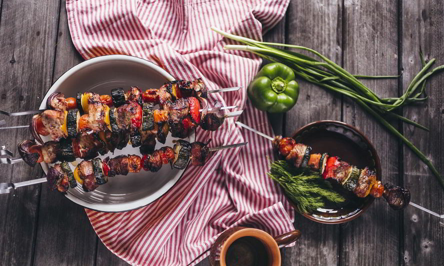 Рецепт шашлыка из свинины с овощами