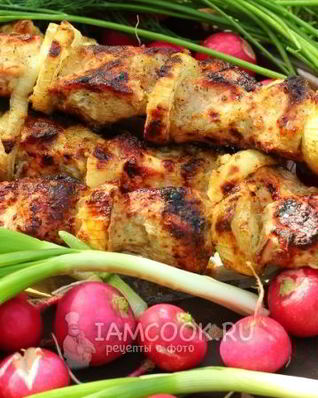 Шашлык из свинины в майонезе
