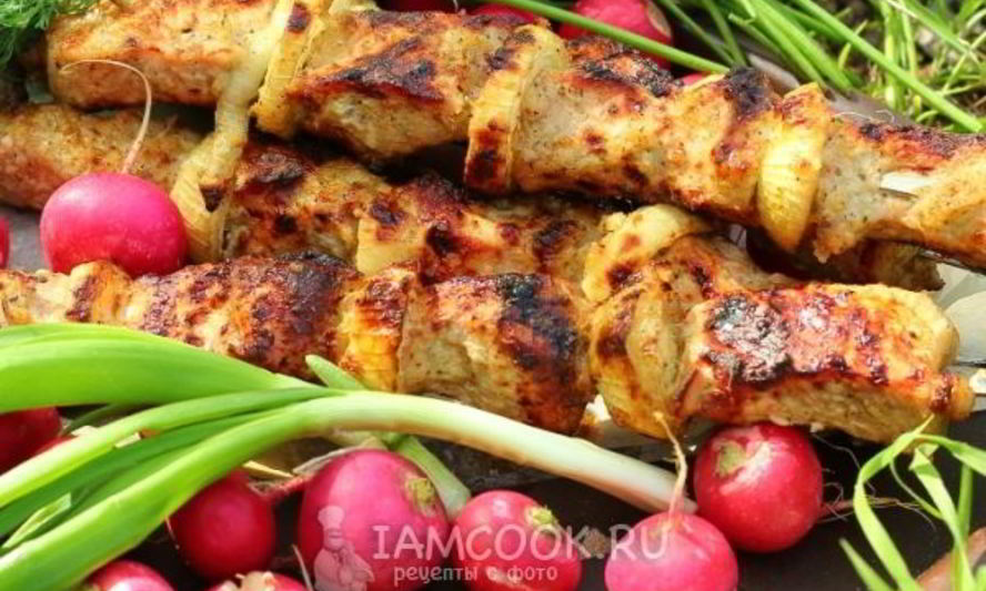 Рецепт шашлыка из свинины в майонезе