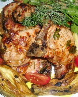 Шашлык из телятины на кости