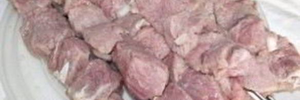 шашлык из телятины на минеральной воде