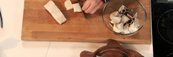 шашлык из зубатки с луковым конфитюром