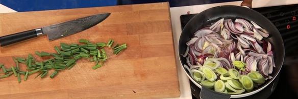 шашлык из зубатки с луковым конфитюром