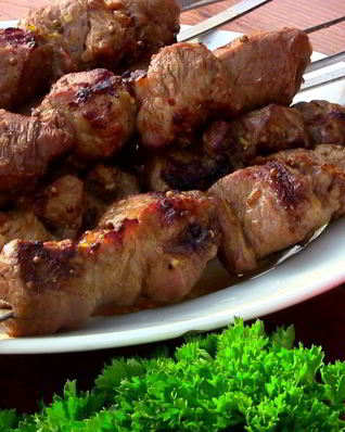 Шашлык на коньяке
