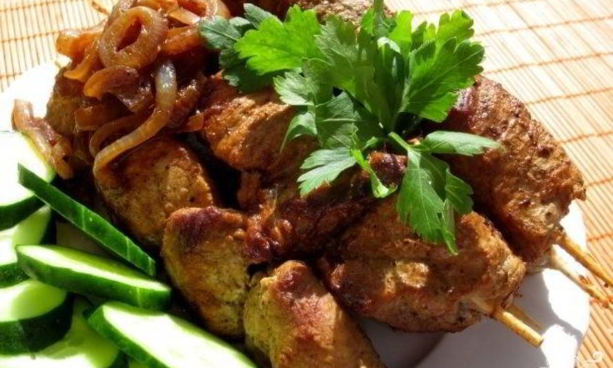 Рецепт шашлыка на сковороде из свинины